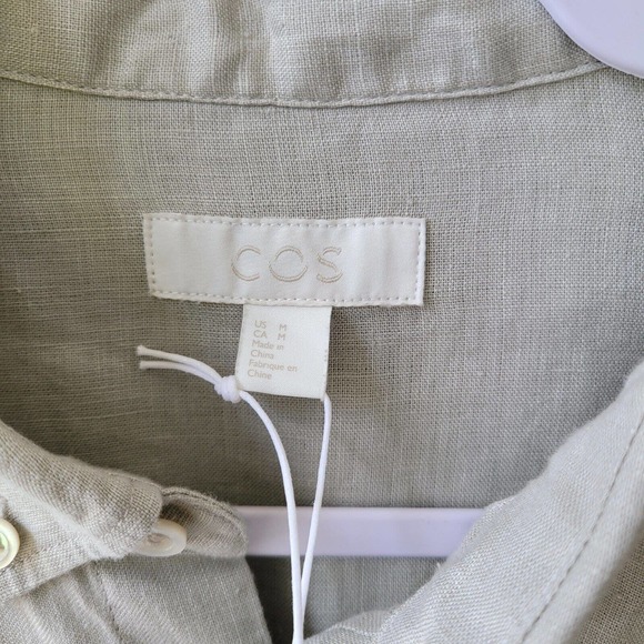 COS Men's Size Medium Hemp L/S Button-Down Shirt NEW - Picture 4 of 5